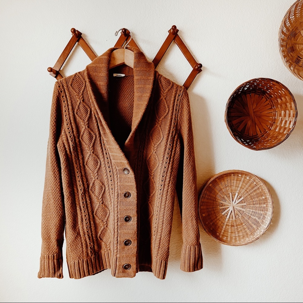 Fossil Button Down Wool Blend Sweater- Cardigan